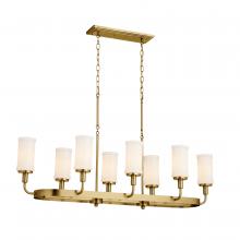 Kichler 52453NBR - Vetivene 46.5" 8 Light Linear Chandelier Natural Brass