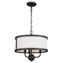 Kichler 52465BKT - Heddle 15" 3 Light Convertible Chandelier Textured Black