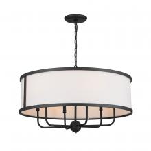 Kichler 52466BKT - Heddle 30" 6 Light Chandelier Textured Black