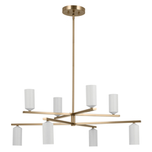 Kichler 52532CPZWH - Gala 36 Inch 8 Light Chandelier in Champagne Bronze with White