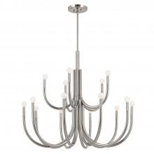 Kichler 52552PN - Odensa 40 Inch 15 Light Chandelier in Polished Nickel
