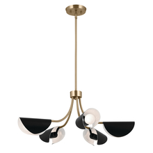 Kichler 52558CPZBK - Arcus 29.25 Inch 5 Light Convertible Chandelier in Champagne Bronze with Black