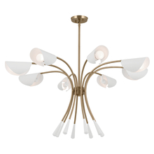 Kichler 52560CPZWH - Arcus 45.5 Inch 8 Light Chandelier in Champagne Bronze with White