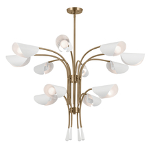 Kichler 52561CPZWH - Arcus 46.25 Inch 12 Light Chandelier in Champagne Bronze with White