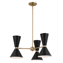 Kichler 52565CPZBK - Phix 30.75 Inch 6 Light Chandelier in Champagne Bronze with Black