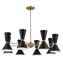 Kichler 52567CPZBK - Phix 48.75 Inch 16 Light Chandelier in Champagne Bronze with Black
