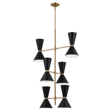 Kichler 52568CPZBK - Phix 50 Inch 12 Light Foyer Chandelier in Champagne Bronze with Black