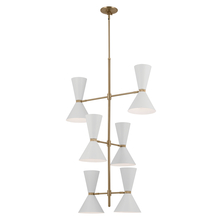 Kichler 52568CPZWH - Phix 50 Inch 12 Light Foyer Chandelier in Champagne Bronze with White