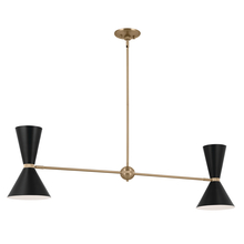 Kichler 52569CPZBK - Phix 48 Inch 4 Light Linear Chandelier in Champagne Bronze with Black