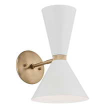 Kichler 52570CPZWH - Phix 13.5 Inch 2 Light Wall Sconce in Champagne Bronze with White