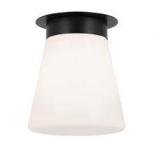 Kichler 52585BK - Albers 8.5 Inch 1 Light Flush mount with Opal Glass in Black