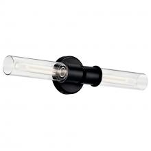 Kichler 52654BK - Aviv 24 Inch 2 Light Wall Sconce with Clear Glass in Black