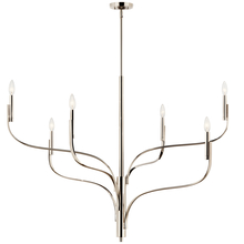 Kichler 52674PN - Livadia 47.25 Inch 6 Light Chandelier in Polished Nickel