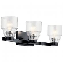 Kichler 55012BK - Vionnet 24" 3 Light Vanity Light with Clear Glass in Black