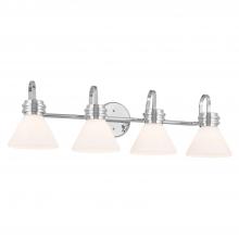 Kichler 55156CH - Farum 34 Inch 4 Light Vanity with Opal Glass in Chrome