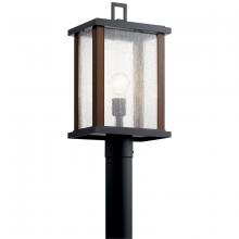 Kichler 59019BK - Marimount 18.25" 1 Light Outdoor Post Light with Clear Glass in Black
