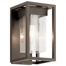 Kichler 59060OZ - Mercer 12 inch 1 Light Outdoor Wall Light with Clear Seeded Glass in Olde Bronze