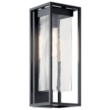 Kichler 59063BSL - The Mercer 24" 1 Light Outdoor Wall Light with Clear Seeded Glass in Black with Silver Highlight