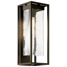Kichler 59063OZ - The Mercer 24" 1 Light Outdoor Wall Light with Clear Seeded Glass in Olde Bronze