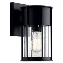 Kichler 59079BKT - Camillo 11" 1 Light Wall Light with Clear Seeded Glass Black