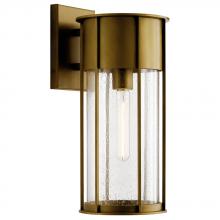 Kichler 59081NBR - Camillo 18" 1 Light Wall Light with Clear Seeded Glass Natural Brass