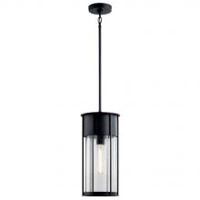 Kichler 59082BKT - Camillo 18" 1 Light Hanging Pendant with Clear Seeded Glass Black