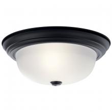 Kichler 8112BK - 13.25" 2 Light Flush Mount Black