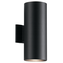 Kichler 9246BK - Cylinder 15" 2 Light Wall Light Black
