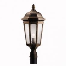 Kichler 9532RZ - Courtyard 23.75" 1 Light Exterior Post Light with Clear Seeded Glass in Rubbed Bronze