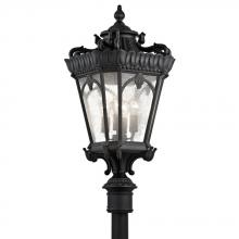 Kichler 9565BKT - Tournai 37.5" 4 Light Outdoor Post Light with Clear Seeded Glass in Textured Black