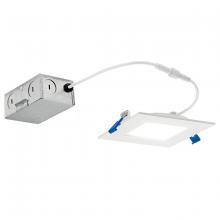 Kichler DLSL04S3090WHT - Direct-to-Ceiling 4 inch Square Slim 30K LED Downlight in White