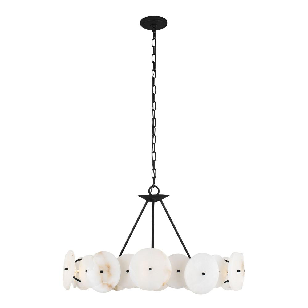 Cosmos 6-Lt Chandelier - Matte Black
