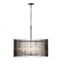 Varaluz 393P08MBFG - Park Row 8-Lt Pendant - Matte Black/French Gold