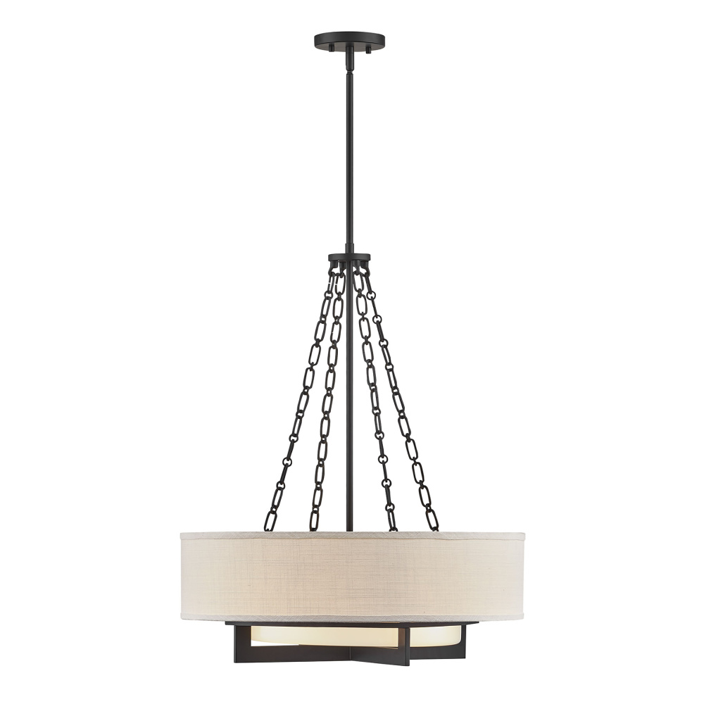 Brentwood 4-Light Pendant in Matte Black