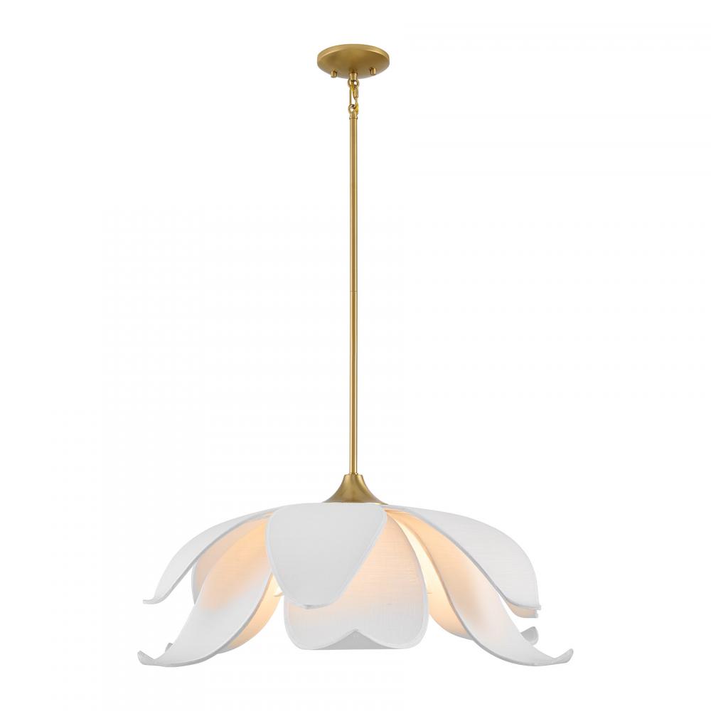 Elsie 6-Light Pendant in Warm Brass by Breegan Jane