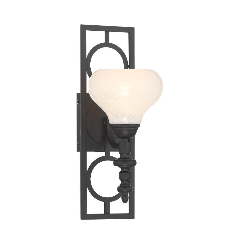 Allston 1-Light Wall Sconce in Matte Black