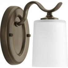 Progress P2018-20 - Inspire Collection One-Light Antique Bronze Etched Glass Traditional Bath Vanity Light