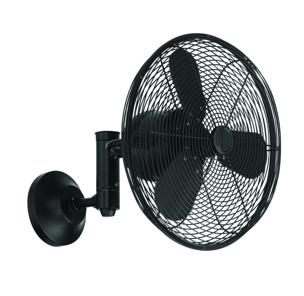 Bellows IV 14" 3-Blade Indoor/Outdoor (Damp) Ceiling Fan in Flat Black w/ Flat Black Blades