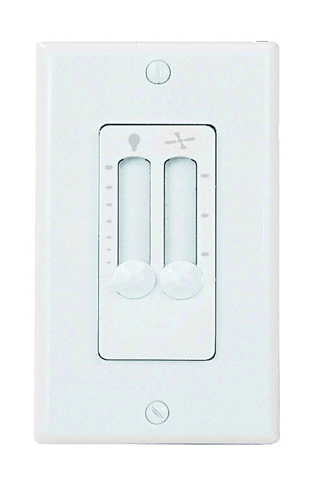 4 Speed Fan/Full Range Light Control-LED - White
