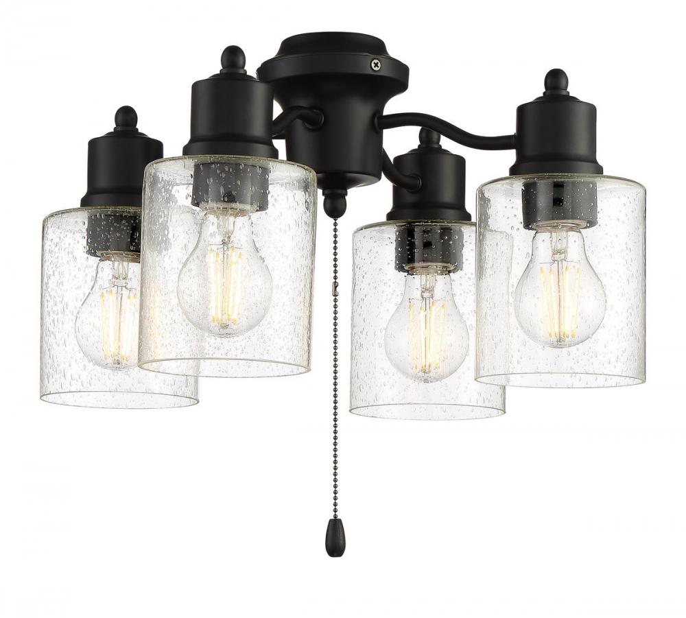 4 Light Universal Energy Star Light Kit in Flat Black