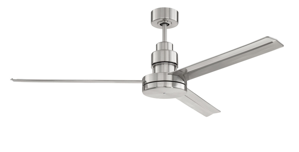 Mondo 54" 3-Blade Ceiling Fan in Brushed Polished Nickel w/ Brushed Polished Nickel Blades