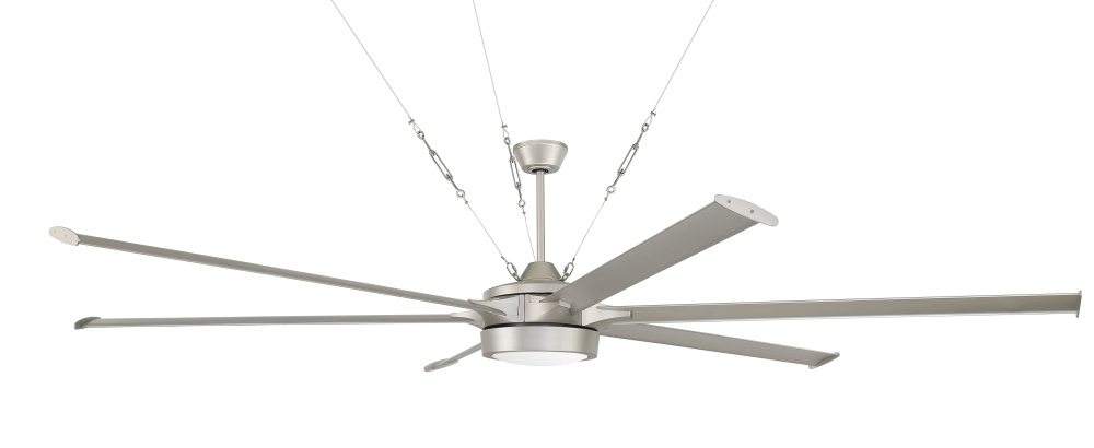 Prost 102" 6-Blade Indoor/Outdoor (Damp) Ceiling Fan in Painted Nickel w/ Painted Nickel Blades