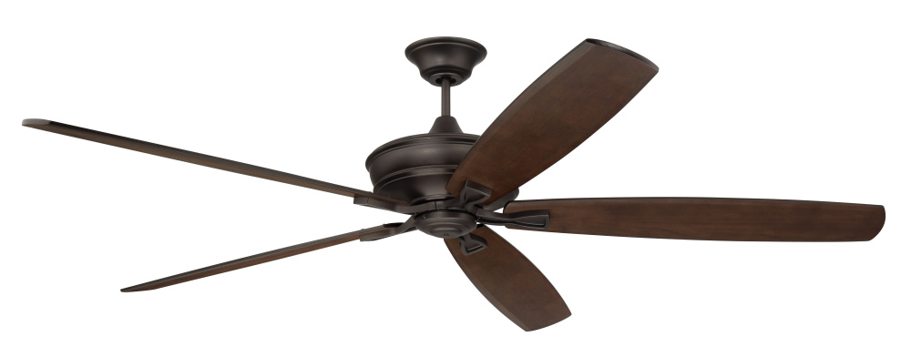 Santori 72" 5-Blade Indoor/Outdoor (Damp) Ceiling Fan in Espresso w/ Walnut Blades