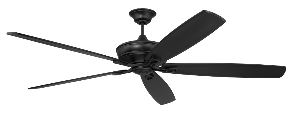 Santori 72" 5-Blade Indoor/Outdoor (Damp) Ceiling Fan in Flat Black w/ Flat Black Blades