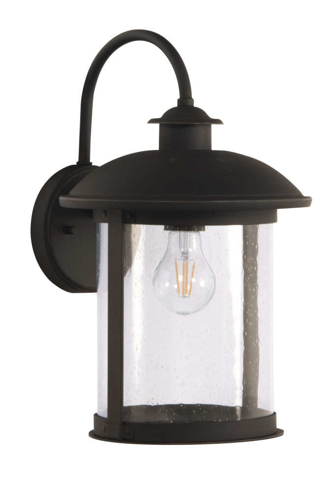 O'Fallon 1 Light Medium Outdoor Wall Lantern in Dark Bronze Gilded