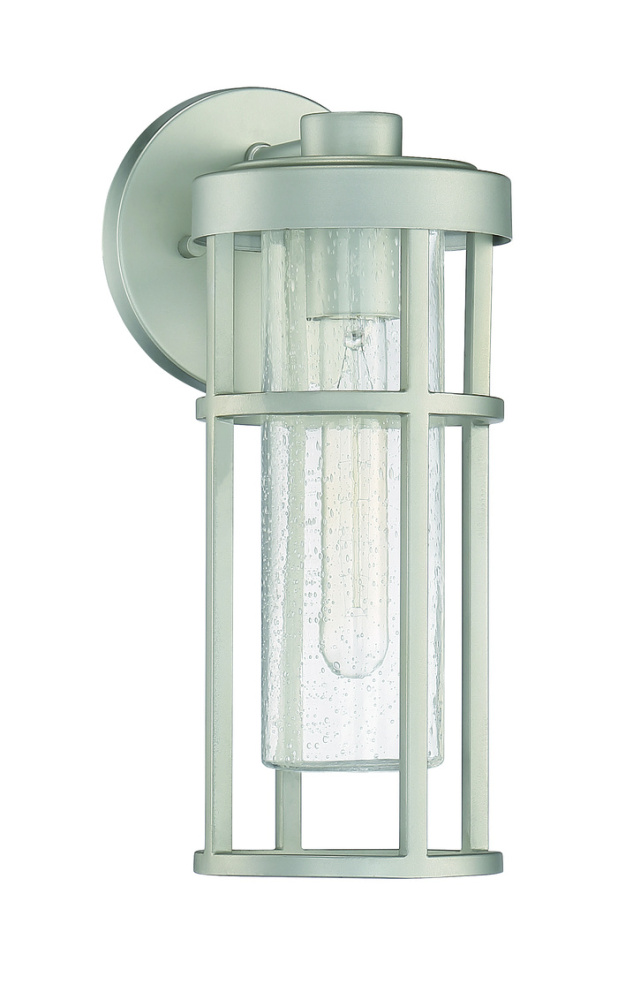 Encompass 1 Light Small Outdoor Wall Lantern in Satin Aluminum