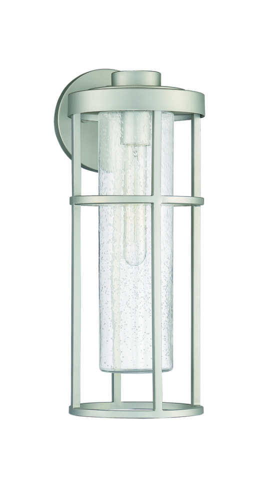 Encompass 1 Light Medium Outdoor Wall Lantern in Satin Aluminum