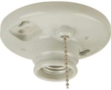 Craftmade K858-SO - Keyless 1 Light Lamp Holder in Porcelain