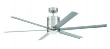 Craftmade TTE65BNK6 - Tate 65" 6-Blade Ceiling Fan in Brushed Polished Nickel w/ Brushed Nickel Blades