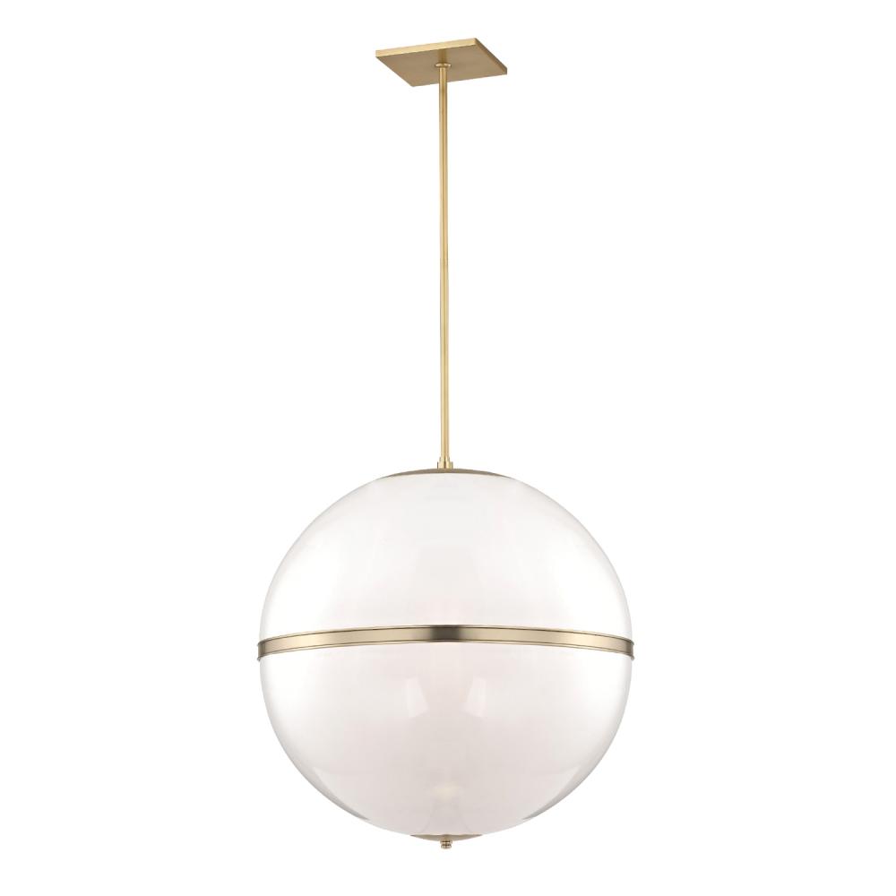 Brian Patrick Flynn Truax 4 Light Aged Brass Pendant